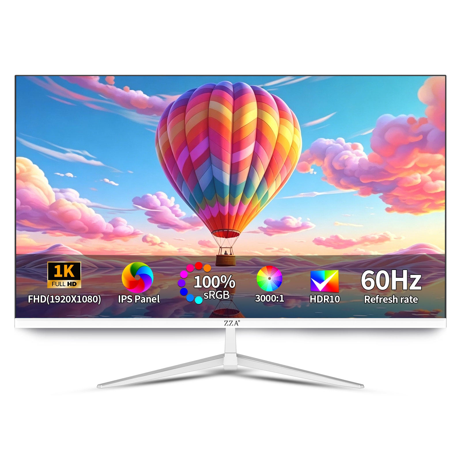 32 Inch 1K FHD Monitor (1920x1080), IPS,60Hz Refresh Rate,AMD FreeSync, 178° Viewing Angle,VESA 100x100mm Mount Compatible, Tilt Adjustable - W
