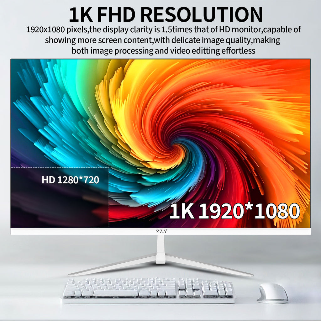 32 Inch 1K FHD Monitor (1920x1080), IPS,60Hz Refresh Rate,AMD FreeSync, 178° Viewing Angle,VESA 100x100mm Mount Compatible, Tilt Adjustable - W