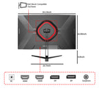 27 inch 4K UHD Monitor,75Hz Refresh Rate,HDR10,HDMI 2.0×2/DP 1.2×2,Compatible with Wall Mounting,Ideal for Business & Office Work
