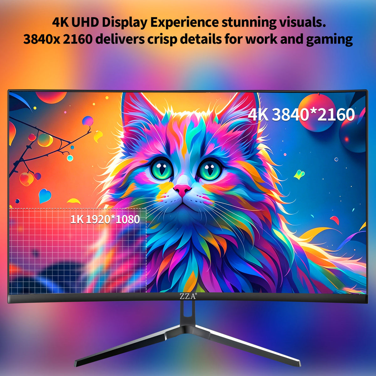 27 inch 4K UHD Monitor,75Hz Refresh Rate,HDR10,HDMI 2.0×2/DP 1.2×2,Compatible with Wall Mounting,Ideal for Business & Office Work