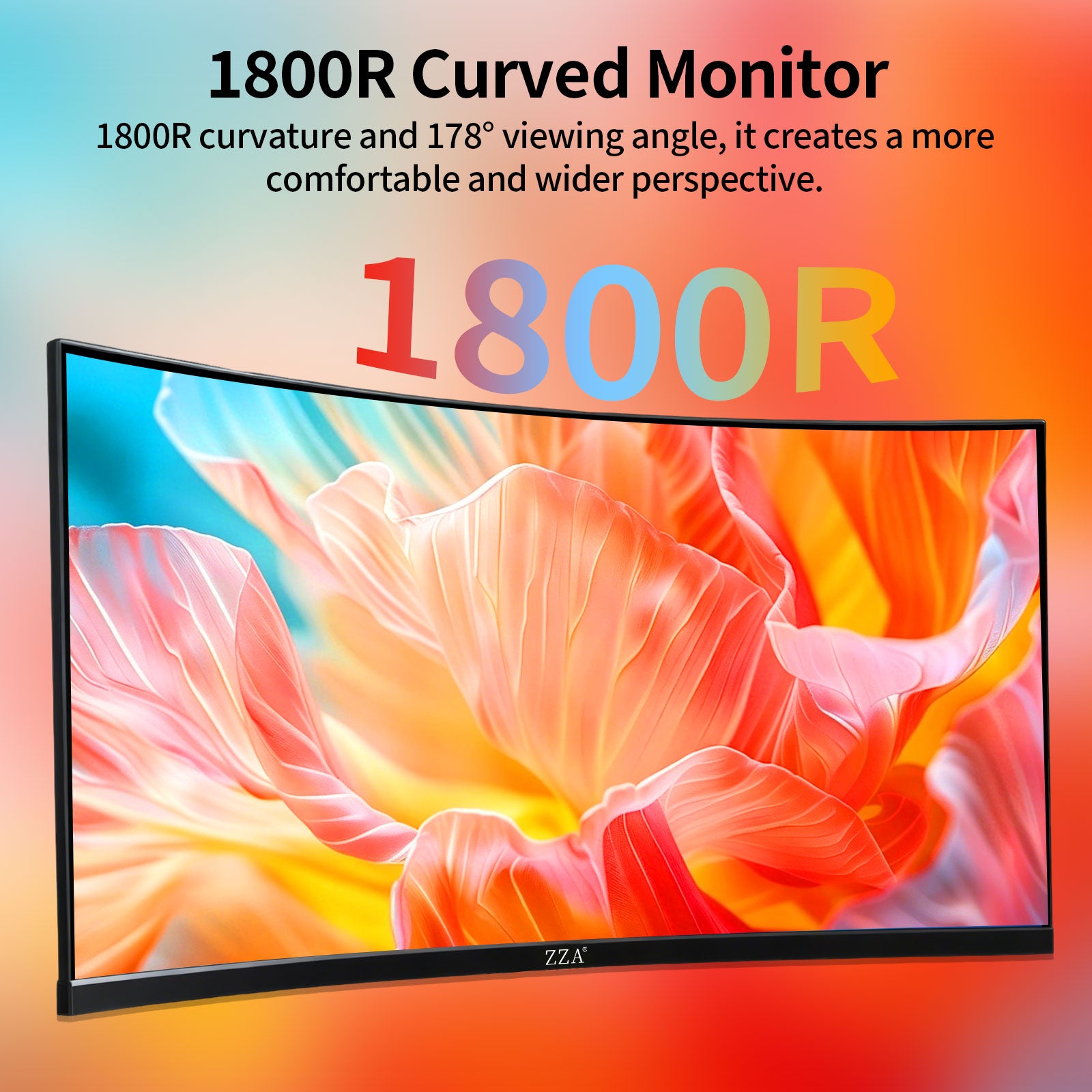 27 inch 100Hz Curved Monitor with 1K 1920x1080 Computer Screen 27 inch FHD with HDMI,VGA and Wall Mountable|1080P Eye Care PC Office Display for Working and Gaming