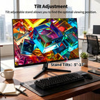 27 inch 4K UHD Monitor,75Hz Refresh Rate,HDR10,HDMI 2.0×2/DP 1.2×2,Compatible with Wall Mounting,Ideal for Business & Office Work