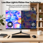 27 inch 4K UHD Monitor,75Hz Refresh Rate,HDR10,HDMI 2.0×2/DP 1.2×2,Compatible with Wall Mounting,Ideal for Business & Office Work