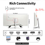 34 Inch Ultrawide Curved Monitor Built in Speakers 4K Gaming Computer Monitor 100Hz, WQHD(3440x1440P) Curved 3800R 21:9 Ultra Wide PC Display, 130% sRGB, HDMI &DP, VESA Mount Compatible-White