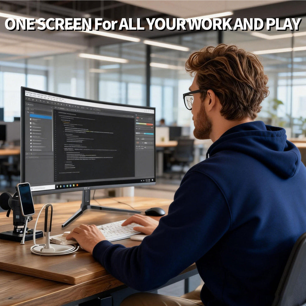 32 Curved Gaming Monitor, 4K UHD (3840 x 2160) VA Display, 1500R Immersion, 144Hz/160Hz Refresh Rate, Advanced Computer Screen, Supports AMD FreeSync Premium, 120% sRGB Color Gamut,HDMI 2.1/DP1.4
