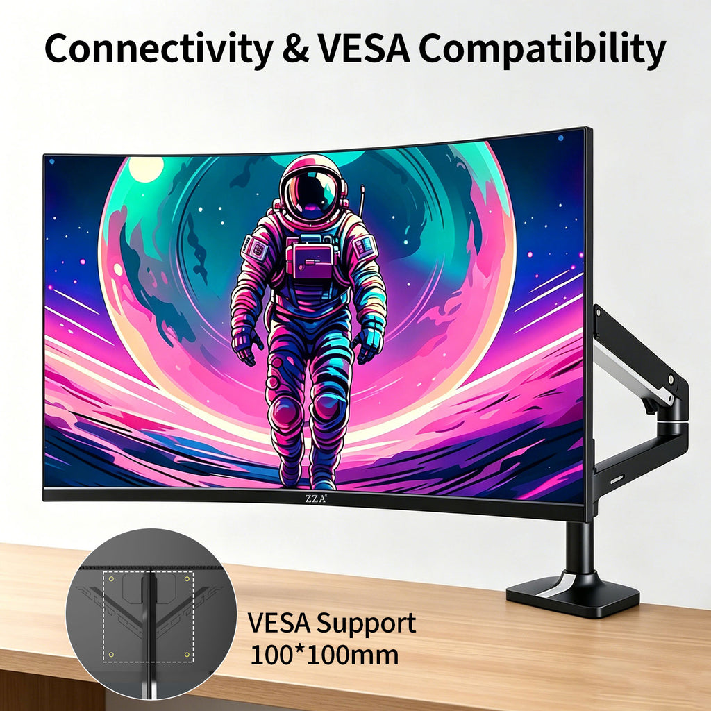 27 inch 100Hz Curved Monitor with 1K 1920x1080 Computer Screen 27 inch FHD with HDMI,VGA and Wall Mountable|1080P Eye Care PC Office Display for Working and Gaming