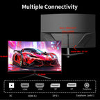 32 Inch Curved Monitor,1440p VA Screen 165Hz, 1500R Curved Gming Monitor,Computer Monitor 1ms,FreeSync & G-Sync, HDR10, 120% sRGB Coverage, DP/HDMI, PC Monitor VESA Mount Compatible