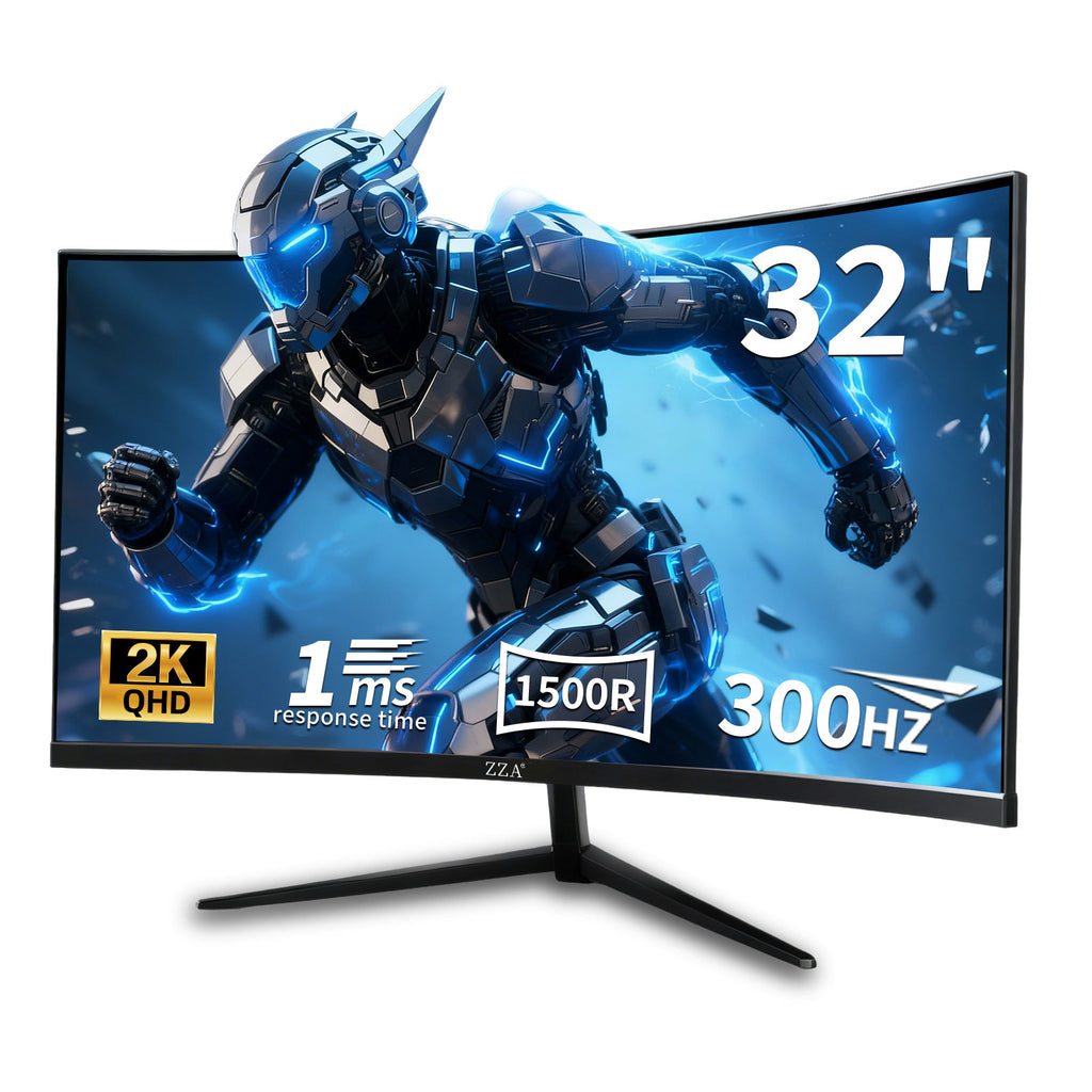 32 Inch Curved Gaming Monitor 300Hz, QHD 1440p 2K Computer Monitor, 1ms (GTG) 1500R VA Panel, HDR10, AMD FreeSync Premium, Eye Care, Adjustable Stand, HDMI 2.1 & DP 1.4, for PC PS5 Xbox