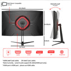32 Curved Gaming Monitor, 4K UHD (3840 x 2160) VA Display, 1500R Immersion, 144Hz/160Hz Refresh Rate, Advanced Computer Screen, Supports AMD FreeSync Premium, 120% sRGB Color Gamut,HDMI 2.1/DP1.4