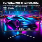32 Inch Curved Gaming Monitor 240Hz Curved Monitor Computer Monitor-HDMI DP USB Headphone Ports,1080p 1K FHD Ultra Slim Curved Screen with Wide Angle,High Refresh Rate Immersive PS5 Xbox PC Gaming