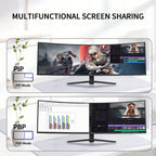 49 Curved Gaming Monitor | 5120x1440 Dual QHD, 165Hz/144Hz, 1500R, 32:9 Ultra-Wide, AMD FreeSync, 120% sRGB, Height Adjustable, HDMI 2.1 & DisplayPort 1.4, VESA Mount, Black
