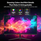 ZZA 27 Inch Curved Gaming Monitor 200Hz, Full HD 1080P VA Panel Computer Monitor, 1ms Response Time, FreeSync, HDMI & DP Port, HDR, Frameless, VESA Mountable