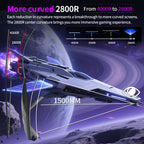 ZZA 24.5 inch Gaming Monitor 240Hz Curved Computer Monitor FHD 1080P, VA Panel with 1ms MPRT, FreeSync, HDMI DP, VESA Mount for Pc Gaming,PS5, and Home Office