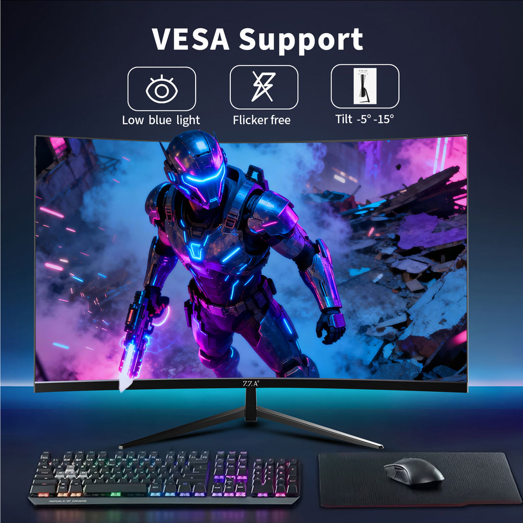 32 Inch Curved Gaming Monitor 300Hz, QHD 1440p 2K Computer Monitor, 1ms (GTG) 1500R VA Panel, HDR10, AMD FreeSync Premium, Eye Care, Adjustable Stand, HDMI 2.1 & DP 1.4, for PC PS5 Xbox