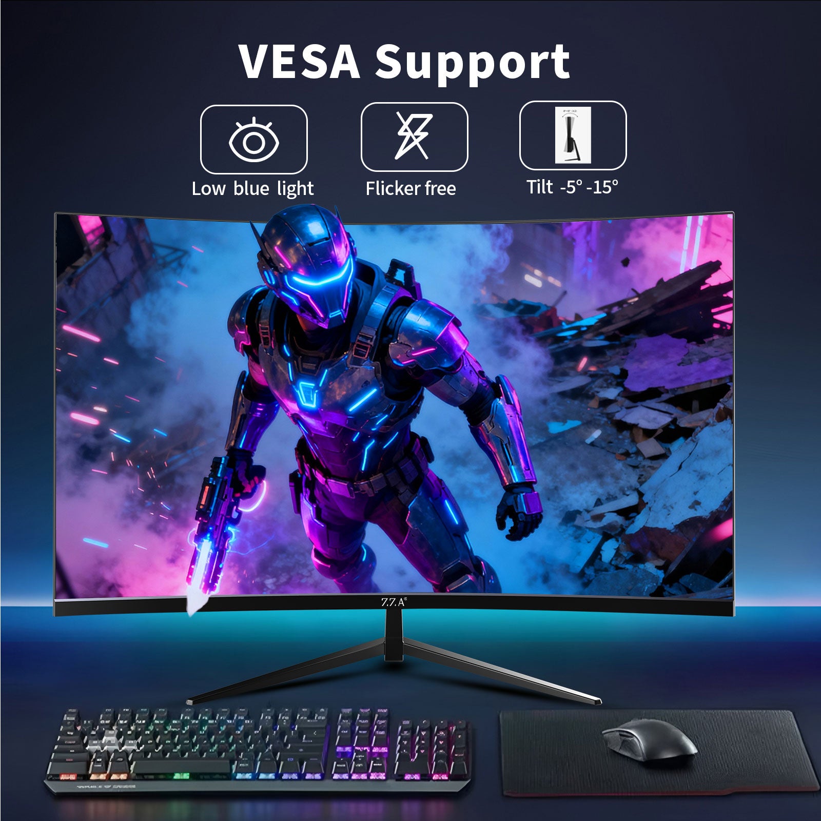 32 Inch Curved Gaming Monitor 300Hz, QHD 1440p 2K Computer Monitor, 1ms (GTG) 1500R VA Panel, HDR10, AMD FreeSync Premium, Eye Care, Adjustable Stand, HDMI 2.1 & DP 1.4, for PC PS5 Xbox
