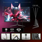 24.5" 120Hz Curved Gaming Monitor | FHD 1080P Frameless Design, FreeSync, Low Motion Blur, Eye Care Technology, DisplayPort & HDMI Connectivity, VESA Wall Mount Compatible - Black