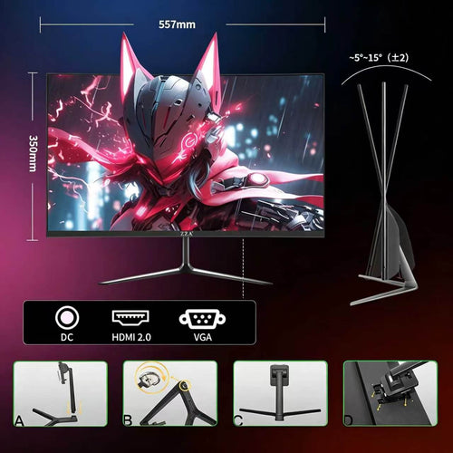 24.5" 120Hz Curved Gaming Monitor | FHD 1080P Frameless Design, FreeSync, Low Motion Blur, Eye Care Technology, DisplayPort & HDMI Connectivity, VESA Wall Mount Compatible - Black