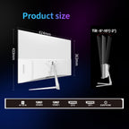 27 inch White Gaming Monitor,240-300Hz Curved Monitor,Full HD 1080P Computer Monitor,Eye-Care Display with HDMI,DP,FreeSync,Wall Mountable for Office and Home