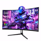 32 Curved Gaming Monitor, 4K UHD (3840 x 2160) VA Display, 1500R Immersion, 144Hz/160Hz Refresh Rate, Advanced Computer Screen, Supports AMD FreeSync Premium, 120% sRGB Color Gamut,HDMI 2.1/DP1.4