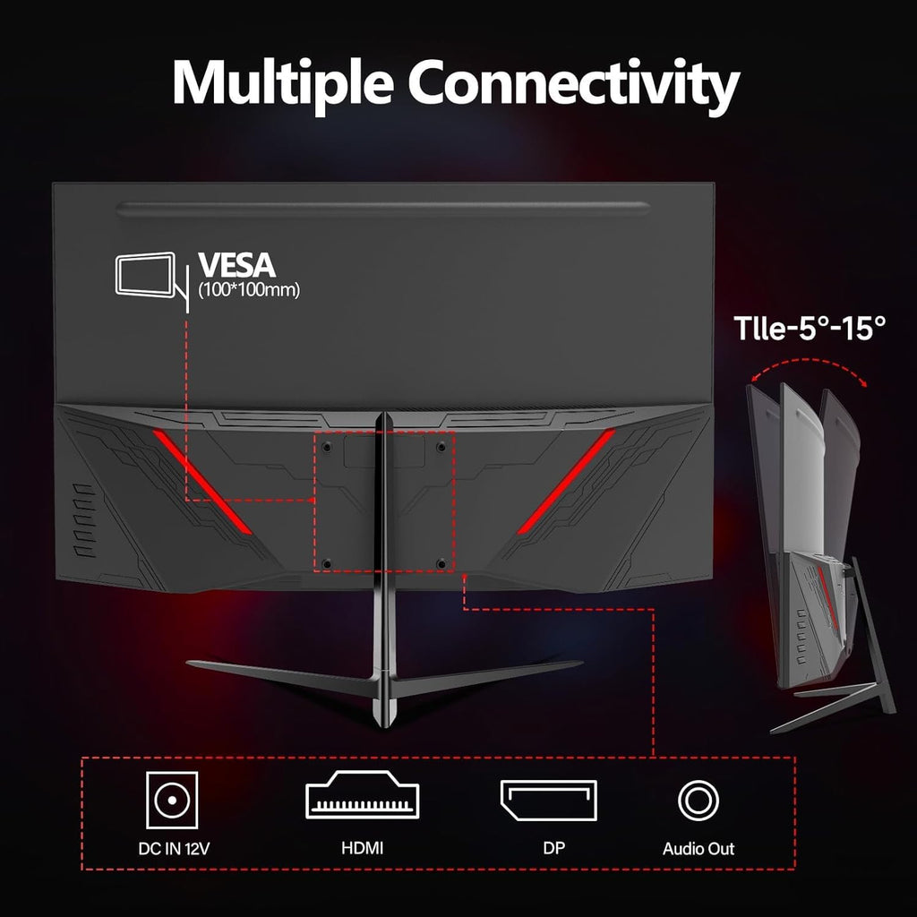 32 Inch Curved Gaming Monitor 240Hz Curved Monitor Computer Monitor-HDMI DP USB Headphone Ports,1080p 1K FHD Ultra Slim Curved Screen with Wide Angle,High Refresh Rate Immersive PS5 Xbox PC Gaming