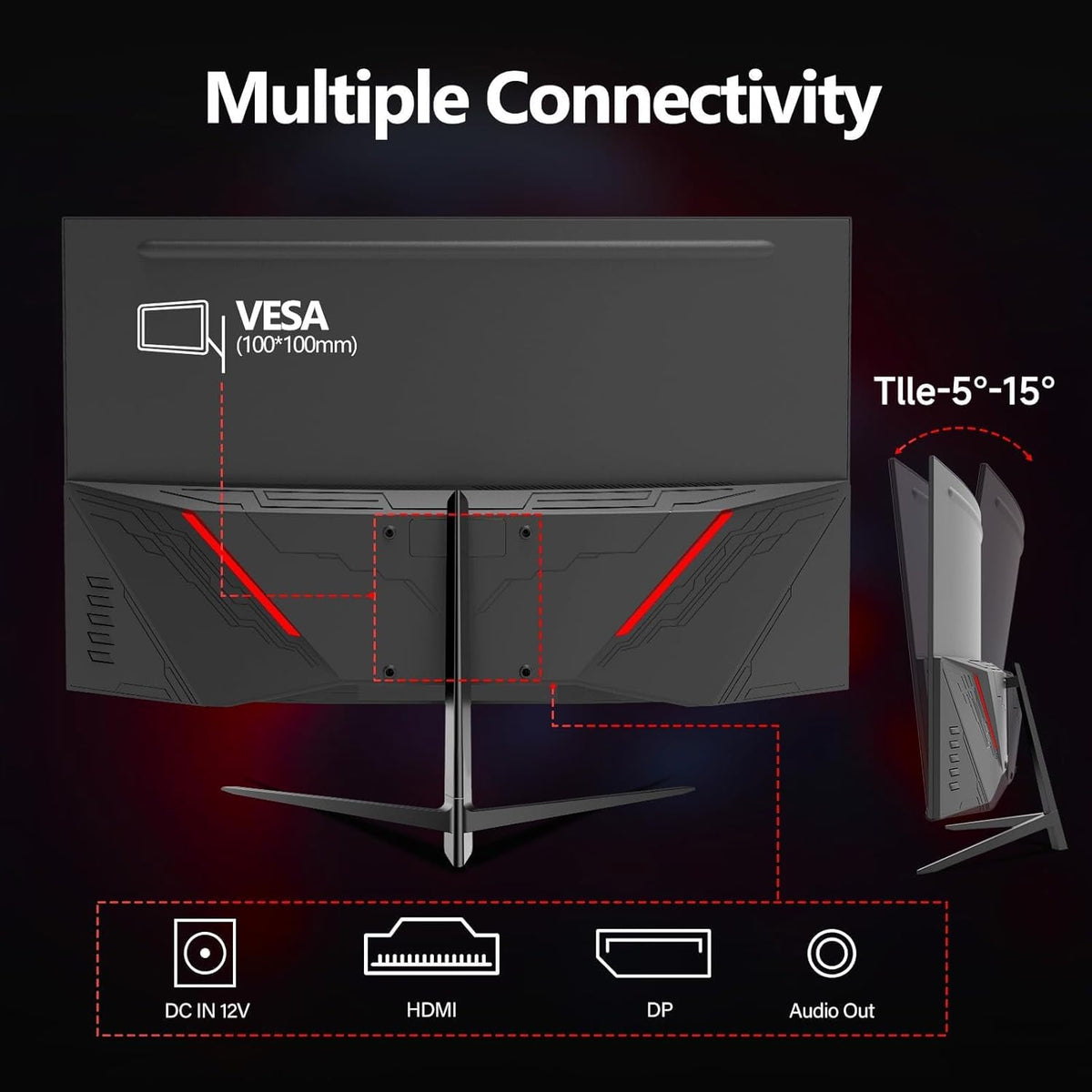 32 Inch Curved Gaming Monitor 240Hz Curved Monitor Computer Monitor-HDMI DP USB Headphone Ports,1080p 1K FHD Ultra Slim Curved Screen with Wide Angle,High Refresh Rate Immersive PS5 Xbox PC Gaming