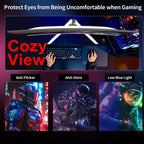 27 inch White Gaming Monitor,240-300Hz Curved Monitor,Full HD 1080P Computer Monitor,Eye-Care Display with HDMI,DP,FreeSync,Wall Mountable for Office and Home