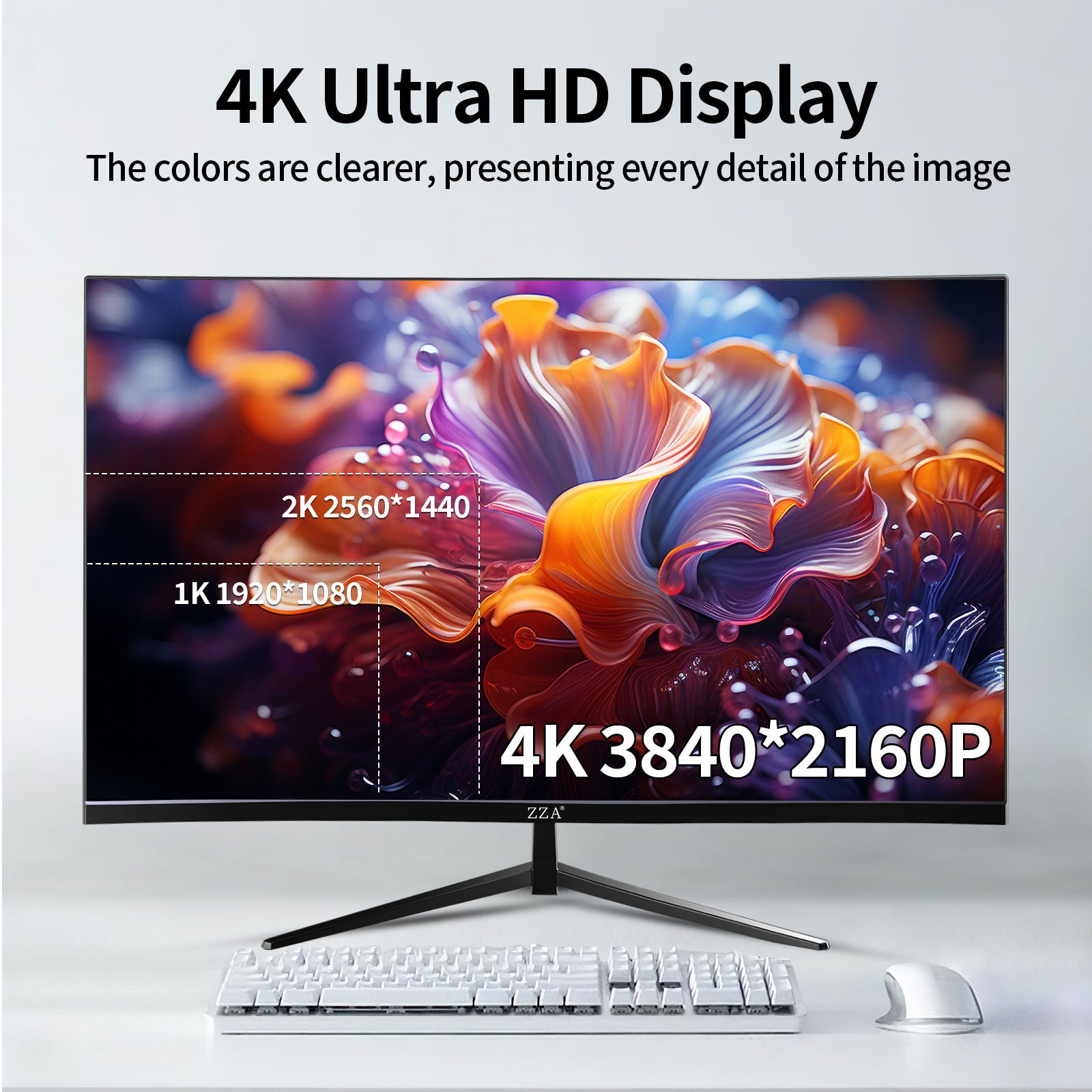 32 Inch 4K UHD Monitor (3840x2160), IPS,60Hz Refresh Rate, 120% sRGB, AMD FreeSync, 178° Viewing Angle, HDMI/DisplayPort, VESA 100x100mm Mount Compatible, Tilt Adjustable - Black