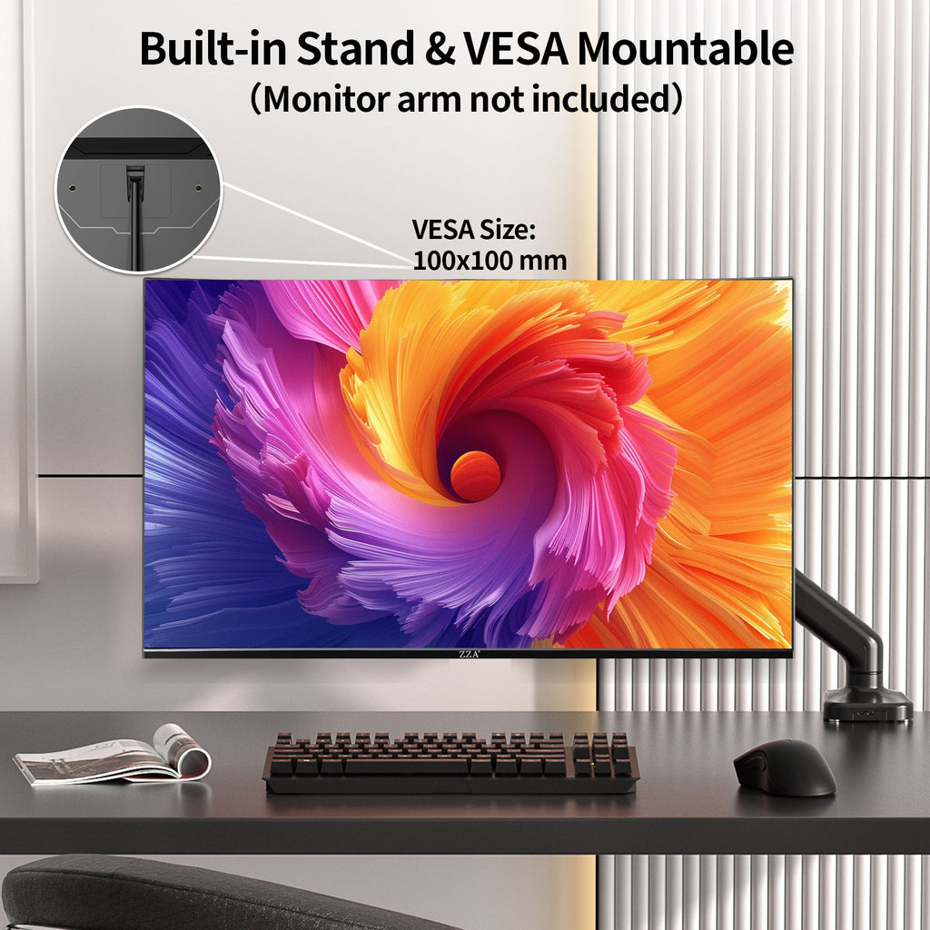 32 Inch 4K UHD Monitor (3840x2160), IPS,60Hz Refresh Rate, 120% sRGB, AMD FreeSync, 178° Viewing Angle, HDMI/DisplayPort, VESA 100x100mm Mount Compatible, Tilt Adjustable - Black