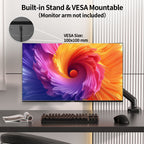 32 Inch 4K UHD Monitor (3840x2160), IPS,60Hz Refresh Rate, 120% sRGB, AMD FreeSync, 178° Viewing Angle, HDMI/DisplayPort, VESA 100x100mm Mount Compatible, Tilt Adjustable - Black