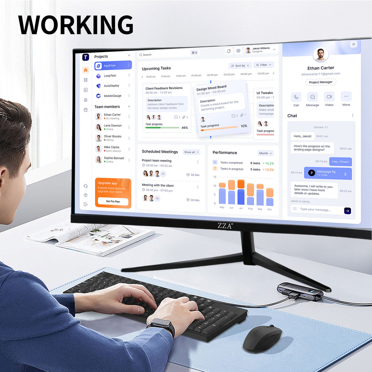 32 Inch 4K UHD Monitor (3840x2160), IPS,60Hz Refresh Rate, 120% sRGB, AMD FreeSync, 178° Viewing Angle, HDMI/DisplayPort, VESA 100x100mm Mount Compatible, Tilt Adjustable - Black