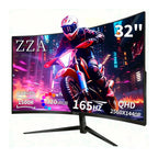 32 Inch Curved Monitor,1440p VA Screen 165Hz, 1500R Curved Gming Monitor,Computer Monitor 1ms,FreeSync & G-Sync, HDR10, 120% sRGB Coverage, DP/HDMI, PC Monitor VESA Mount Compatible