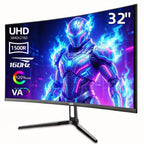 32 Curved Gaming Monitor, 4K UHD (3840 x 2160) VA Display, 1500R Immersion, 144Hz/160Hz Refresh Rate, Advanced Computer Screen, Supports AMD FreeSync Premium, 120% sRGB Color Gamut,HDMI 2.1/DP1.4