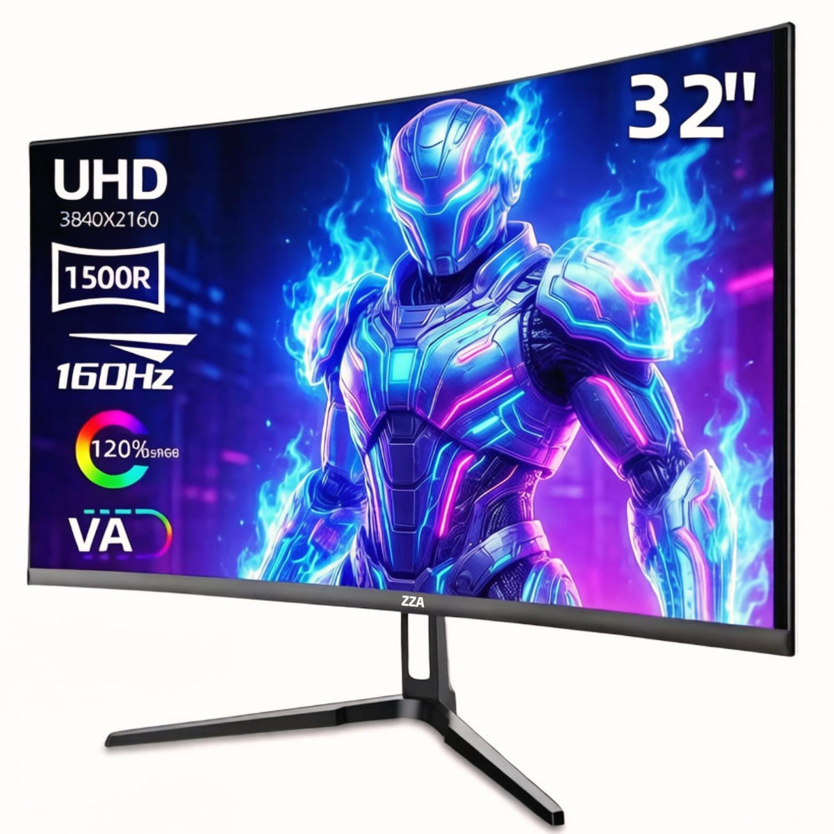 32 Curved Gaming Monitor, 4K UHD (3840 x 2160) VA Display, 1500R Immersion, 144Hz/160Hz Refresh Rate, Advanced Computer Screen, Supports AMD FreeSync Premium, 120% sRGB Color Gamut,HDMI 2.1/DP1.4